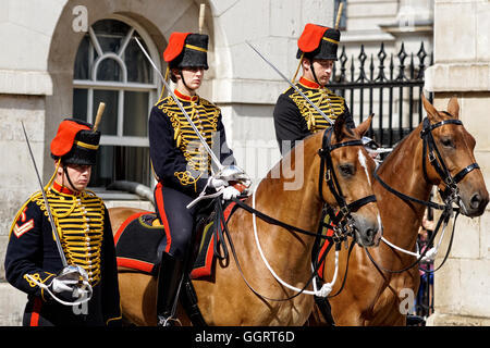 Solidiers of the King's Troop, Royal Horse Artillery Stock Photo