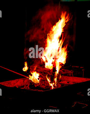 Camp Fire Stock Photo