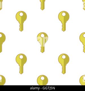 Yellow Keys Seamless Pattern Stock Vector