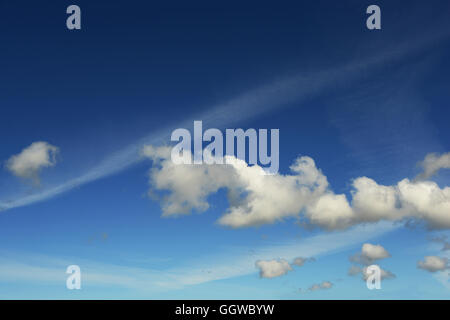 Beautiful blue sky over Denmark Stock Photo