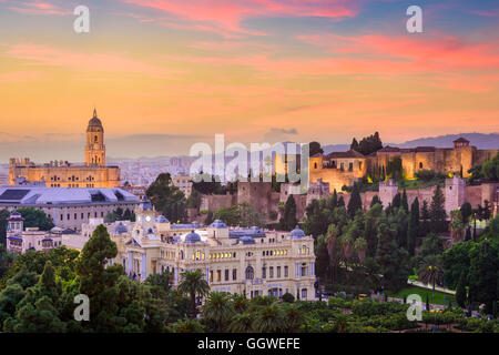 Malaga, Spain old town skyline. Stock Photo