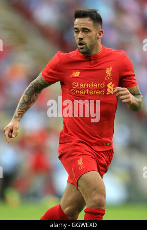 Liverpool's Danny Ings during the pre-season friendly match at Wembley Stadium, London. PRESS ASSOCIATION Photo. Picture date: Saturday August 6, 2016. See PA story SOCCER Liverpool. Photo credit should read: Adam Davy/PA Wire. RESTRICTIONS: No use with unauthorised audio, video, data, fixture lists, club/league logos or 'live' services. Online in-match use limited to 75 images, no video emulation. No use in betting, games or single club/league/player publications. Stock Photo