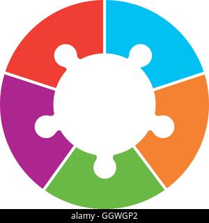 puzzle circle jigsaw game figure icon. Vector graphic Stock Vector ...