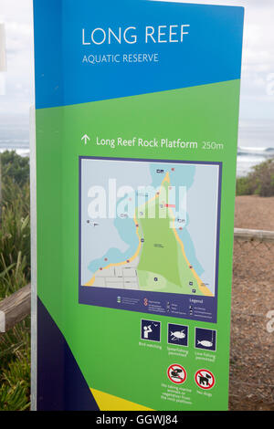 Long Reef a beachside suburb on Sydney northern beaches,popular with walkers at weekends and known for its golf course,Australia Stock Photo