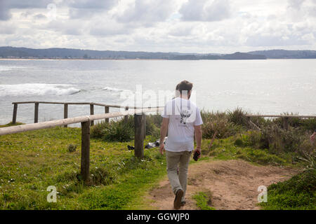 Long Reef a beachside suburb on Sydney northern beaches,popular with walkers at weekends and known for its golf course,Australia Stock Photo