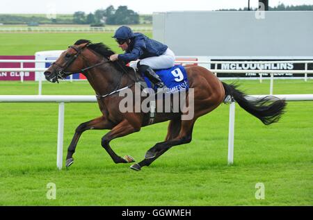 Utah and Seamus Heffernan wins the Anglesey Lodge Equine Hospital European Breeders Fund Maiden at Curragh Racecourse, Co. Kildare, Ireland. Stock Photo