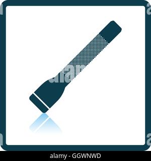 Police flashlight icon. Shadow reflection design. Vector illustration. Stock Vector
