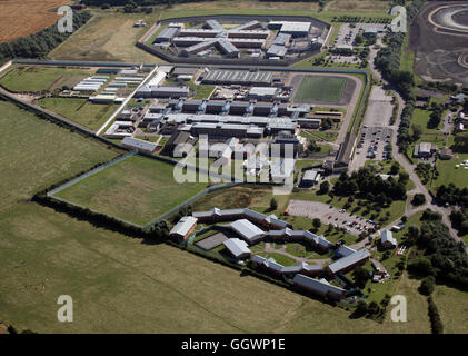 aerial view of Rainsbrook Secure Training Centre, HMP Onley & HMP Rye Hill near Rugby, UK Stock Photo