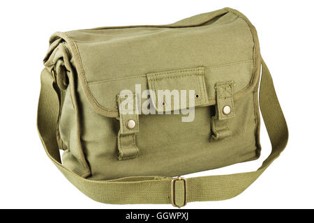 Soldier's duffel bag isolated on white background Stock Photo