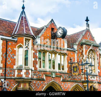 Victorian style Berkhamsted Old Town Hall, built 1859 with a striking Gothic facade Stock Photo