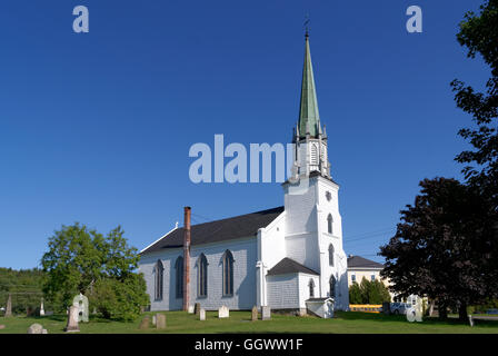 Trinity Church and graveyard National Historic Site of Canada in Kingston, New Brunswick, Canada Stock Photo