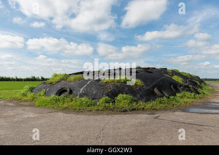 Traditional Dutch ensilage on a dairy farm in the North of the Netherlands Stock Photo