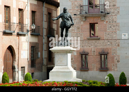 Don Alvaro de Bazan Statue - Madrid - Spain Stock Photo