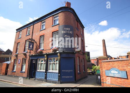 The Fat Cat public house on Alma Street in the Kelham Island district of Sheffield, South Yorkshire, Northern England ,UK Stock Photo