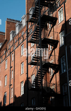 staircase escape route London building Stock Photo