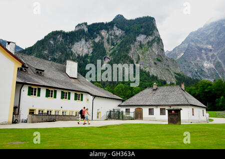 geography / travel, Germany, Bavaria, former hunting lodge at the pilgrimage church St. Bartholomae from the 12th century, Koenigssee, Berchtesgaden National Park Berchtesgaden, Additional-Rights-Clearance-Info-Not-Available Stock Photo