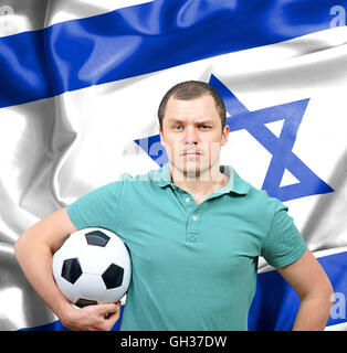 Proud football fan of Israel Stock Photo