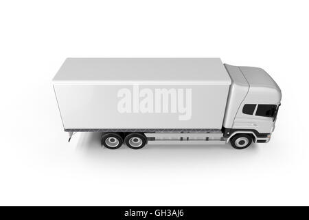 Big Truck Background - Blank mockup for design - 3D illustration Stock Photo