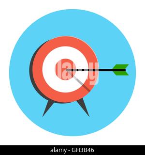 Target Icon in flat style. Aim symbol isolated on white background ...
