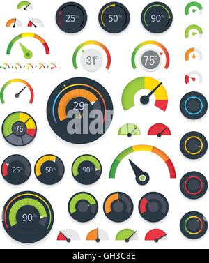Vector gauges set Stock Vector