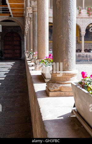 Cusco, Peru - May 14 : interior architecture and detail of the Templo de Santo Domingo in Cusco. May 14 2016, Cusco Peru. Stock Photo