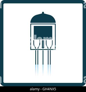 Electronic vacuum tube icon. Shadow reflection design. Vector illustration. Stock Vector