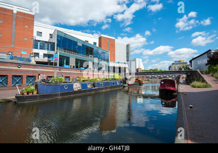 Barclaycard Arena by the canal in Birmingham City, West Midlands England UK Stock Photo