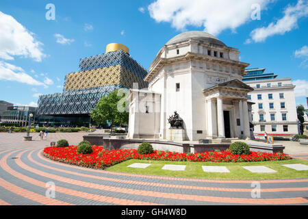 Hall of Memory and Library in Centenary Square Birmingham City, West Midlands England UK Stock Photo