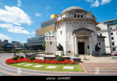 Hall of Memory and Library in Centenary Square Birmingham City, West Midlands England UK Stock Photo