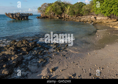 Beach on Quilalea Island in the Quirimbas Archipelago Stock Photo
