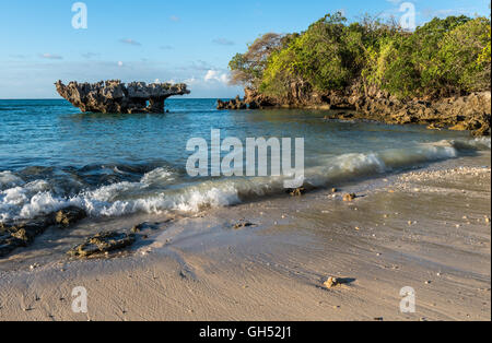Beach on Quilalea Island in the Quirimbas Archipelago Stock Photo