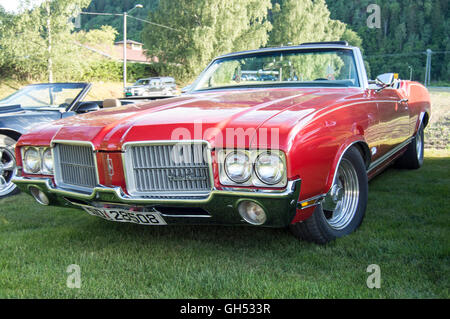 Old VIntage cars meet Norway Stock Photo