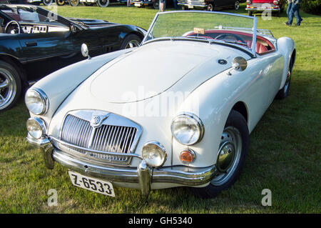 Old VIntage cars meet Norway Stock Photo