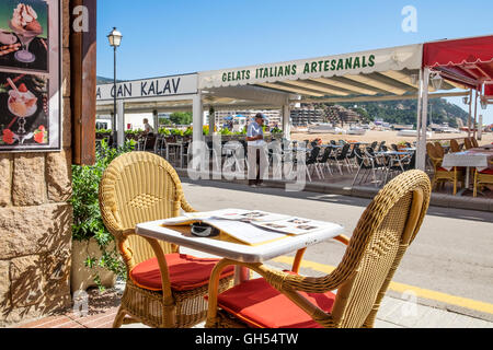 Restaurant in Tossa de Mar Costa Brava Catalonia Spain Stock Photo - Alamy