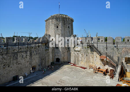 geography / travel, Croatia, fortress Kamerlengo from the 15th century in the old town of Trogir, UNESCO World Heritage, Dalmatia, Additional-Rights-Clearance-Info-Not-Available Stock Photo