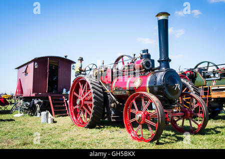 Old Marshall steam traction engine EYNSHAM HALL at an English show Stock Photo