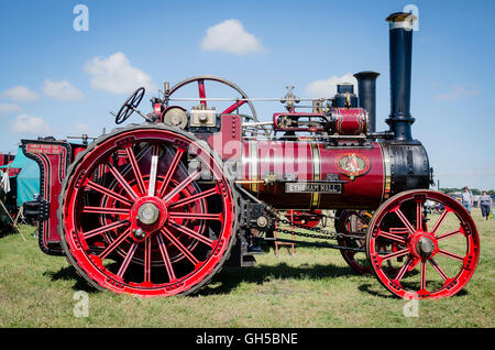 Side view of an old Marshall steam traction engine in UK Stock Photo