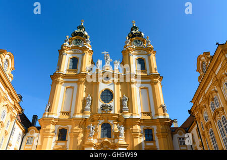 Melk: Melk Abbey monastery: church, Austria, Niederösterreich, Lower Austria, Wachau Stock Photo