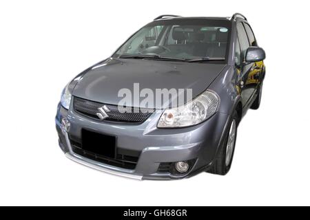 Grey Suzuki SX4 Crossover Stock Photo