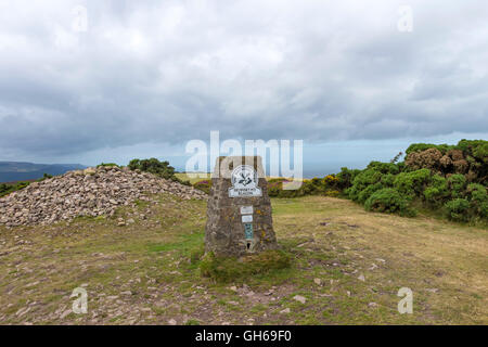 Selworthy Beacon from the South West Coast Path, Exmoor, Somerset, UK Stock Photo