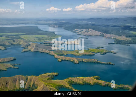 Aerial view from Wamena airport to Jayapura  Taken @Baliem valley to Jayapura, Indonesia, Asia, South East Asia Stock Photo