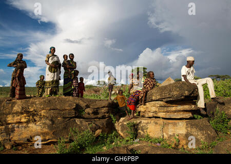 Borana tribe Village  in Ethiopia Stock Photo