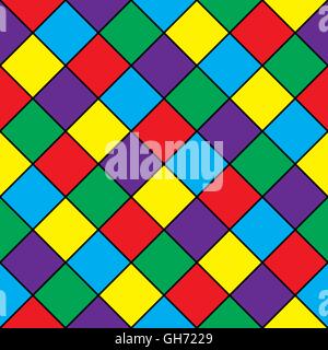 Abstract geometric seamless pattern. Colored squares. Vector Illustration Stock Vector