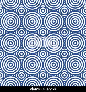 Abstract geometric seamless pattern. Different circles ornament. Vector Illustration Stock Vector