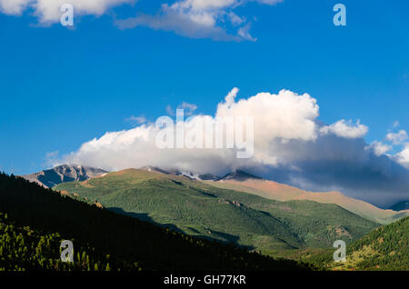 scenic view of the mountain at sunset, colorado. U.S.A. Stock Photo