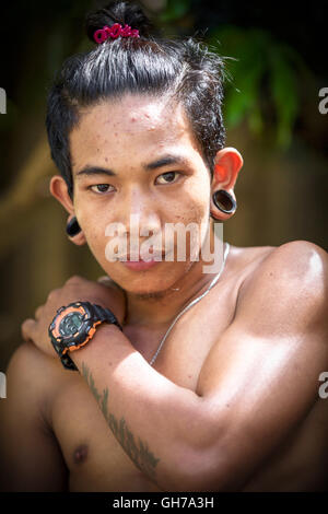 People from the Manobo, Ata tribe on Mindanao – Philippines Stock Photo