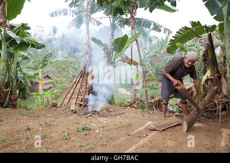 People from the Manobo, Ata tribe on Mindanao – Philippines Stock Photo