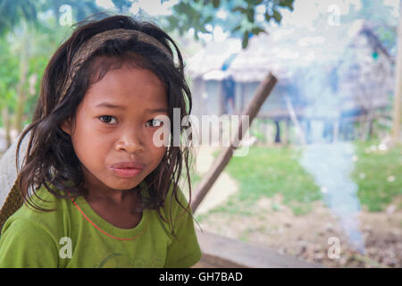 People from the Manobo, Ata tribe on Mindanao – Philippines Stock Photo