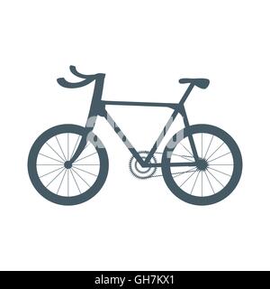 Stylized icon of a colored bike on a white background Stock Vector