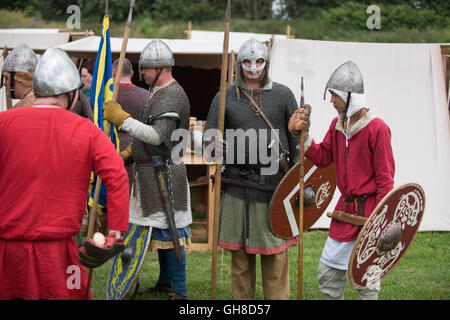 Vikings waiting for battle Stock Photo